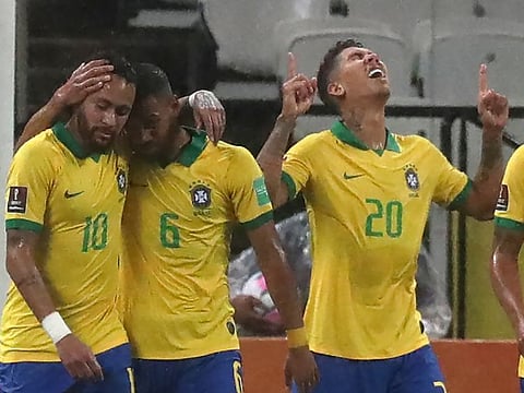 Robert Firmino scored twice for Brazil against Bolivia