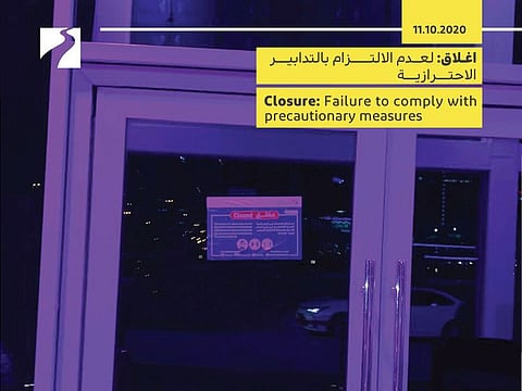 File photo: Closed due to failure to adhere to COVID-19 guidelines