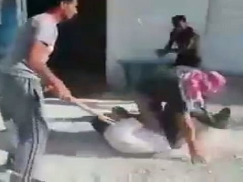 A screengrab from the social media video.