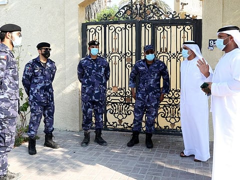 Sharjah officials on their inspection rounds of the Al Qadisya area