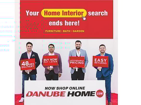 Sachin Khosla, Logistics Head, Danube Home, Sayed Habib, Business Head, E-Commerce of Danube Home, Adel-Sajan, Director of Danube Group and Shubhojit Mahalanobis, GM of Danube Home at the launch