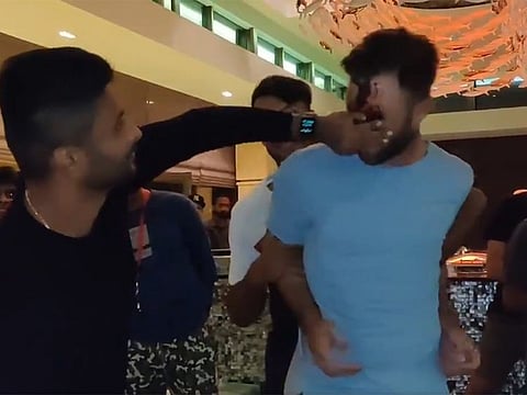 Glenn Maxwell gets the cake-in-the-face treatment at the Kings XI Punjab hotel