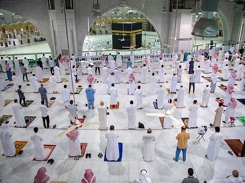 About 40,000 worshippers and 15,000 Umrah pilgrims are allowed per day in the site under the second phase of the gradual plan that took effect today.