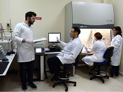 The team of researchers at the American University of Sharjah use Herceptin to target receptors on the surface of the breast cancer cells