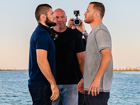 Khabib Nurmagomedov and Justin Gaethje face off on Yas Island in Abu Dhabi