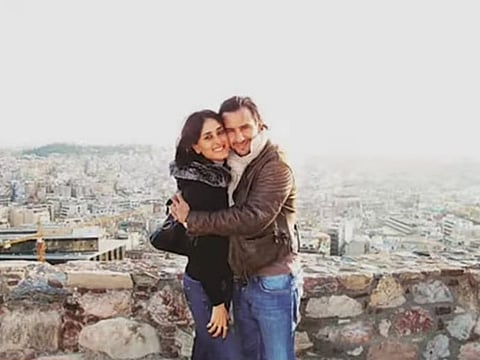 Kareena Kapoor and Saif Ali Khan in Athens in 2008.