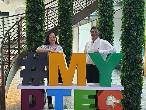 Rachna and Pramod Dhalwani set up their software solutions company in Dtec in 2015