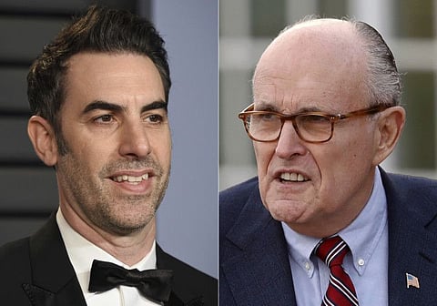 Sacha Baron Cohen and former New York Mayor Rudy Giuliani.