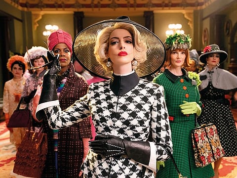 Anne Hathaway (center) in a scene from "The Witches."