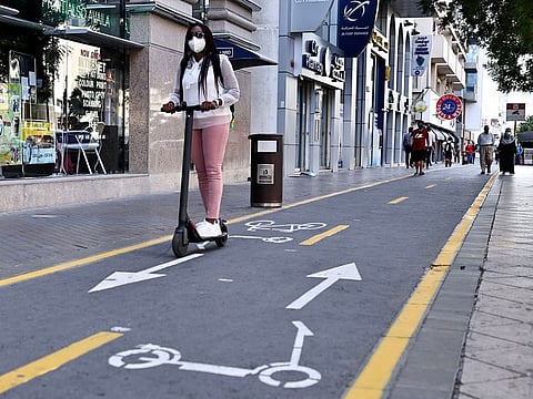 A permit is needed for those who use the e-scooter on designated streets, bicycle paths or sidewalks