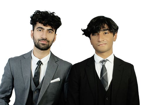 Deepak Tahiliani (left) and Quddus S. Pativada launch portal in the UAE to send anonymous message to contacts of positive cases.