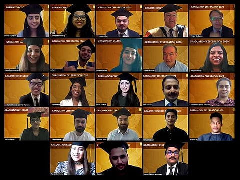 Curtin University Dubai Class of 2020 during the virtual graduation event