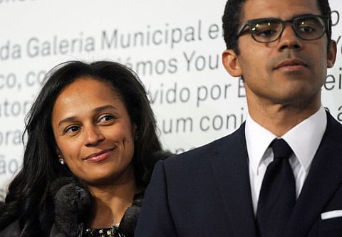 A file photo of Isabel dos Santos (left) and her husband Sindika Dokolo, who died in a diving accident in Dubai.