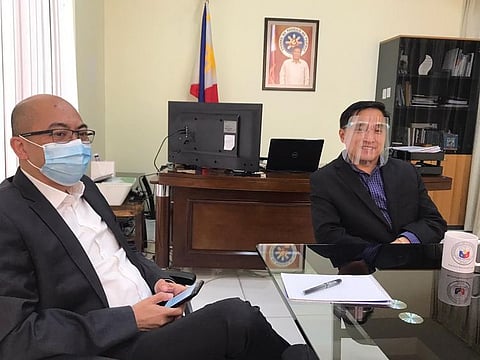 Left to right 
Renato Duenas, deputy consul-general; Paul Raymund Cortes, Philippine consul general; Felicitas Bay, Philippine labour Attache