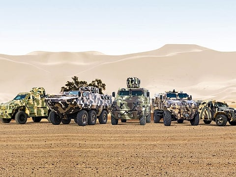 Streit Group's Scorpion APC, a mine-resistant, ambush-protected vehicle which has been designed for tactical response teams and can be configured for military applications