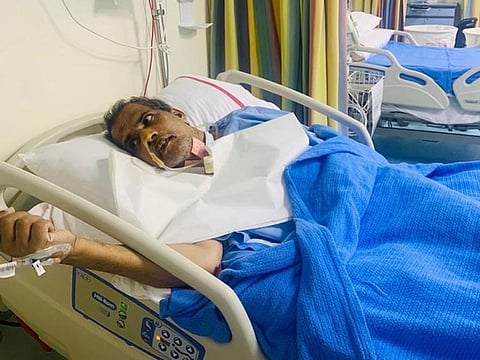 Almost two months later, Indian expatriate Kanhirakkandiyil Mahamood, 51, finally flew home from Dubai in a partially paralysed state on Wednesday morning.