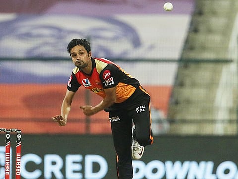 Shahbaz Nadeem of Sunrisers Hyderabad