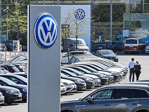 A Volkswagen dealership in Essen, Germany. A new wave of coronavirus cases has led to a slump in car sales across European markets. Picture used for illustrative purposes only.