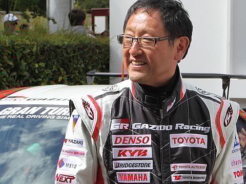 Toyota scion Akio Toyoda, grandson of the company's founder, is an avid racer