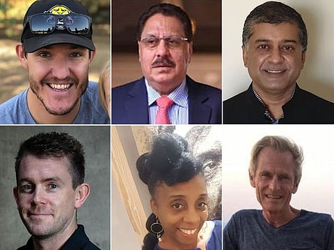 Clockwise from left: Gareth Bacon, Mohammed Shabbir Khan, Anoop Bhargava, Thomas Koenig, Akousa Fox and Anthony Martland.