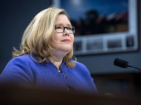 Emily Murphy, the administrator of the General Services Agency, testifies before Congress in Washington on March 13, 2019.