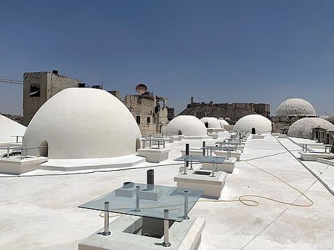 The Aga Khan Development Network undertook surveys and technical studies for the rehabilitation of Souq al-Saqatiyya in Aleppo.