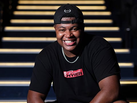 Singer and actor Tarinn Callender during an interview in GEMS Wellington Academy, Dubai on November 8, 2020.