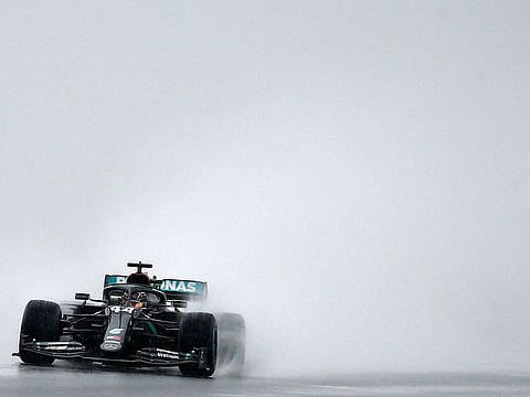 Lewis Hamilton struggles in the rain in Turkey