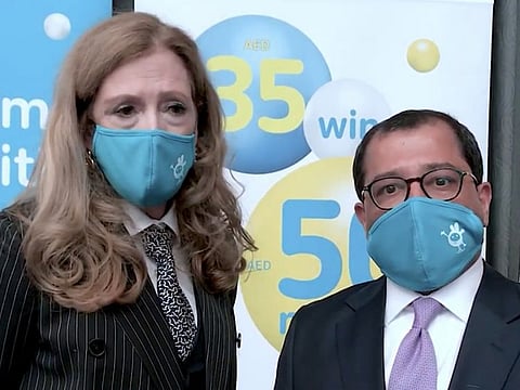 Teressa Starr and Farid Samji at the press conference on Sunday.