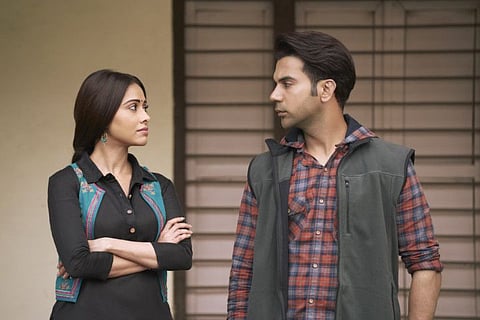 Nushrratt Bharuccha and Rajkummar Rao in ‘Chhalaang’.