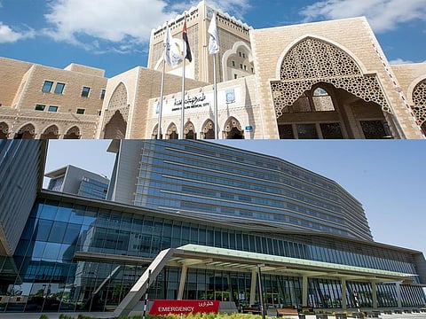 Sheikh Khalifa Medical City (above) and Sheikh Shakhbout Medical City in Abu Dhabi.