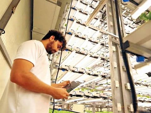 Hatim Morbiwala, Head of Learning and Development,VeggiTech, controls and monitors eco systems with VeggiTech IoT