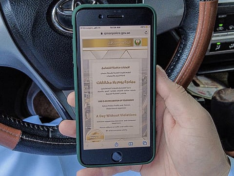 Traffic police officers sent out electronic awareness messages via smartphones to make motorists aware of the importance of adhering to traffic rules.