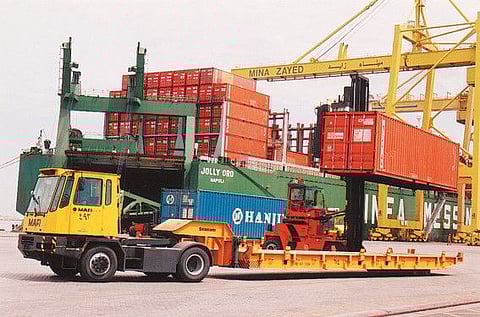 The container terminal at Mina Zayed in Abu Dhabi. Mina Zayed was first inaugurated in 1972, and has been the capital’s main port for more than four decades.