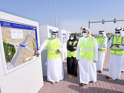 Mattar Mohammed Al Tayer inspecting the new road project along with RTA team. He says new tunnel and the intersection will open in March 2021.