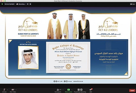The Higher Colleges of Technology (HCT) organised a remote graduation ceremony via video conferencing.
