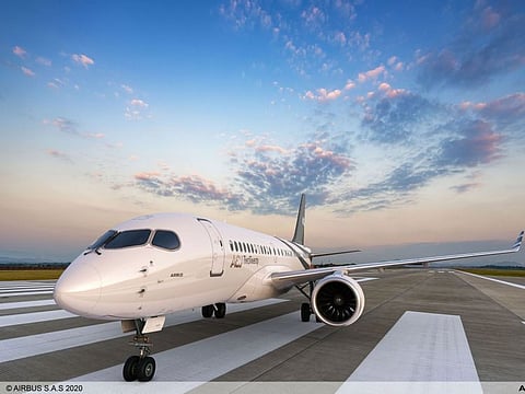 Coming to an airfield near you... The Airbus ACJ 220 provides lower fuel burn and greater ranges. The manufacturer says Gulf clients have been welcoming.