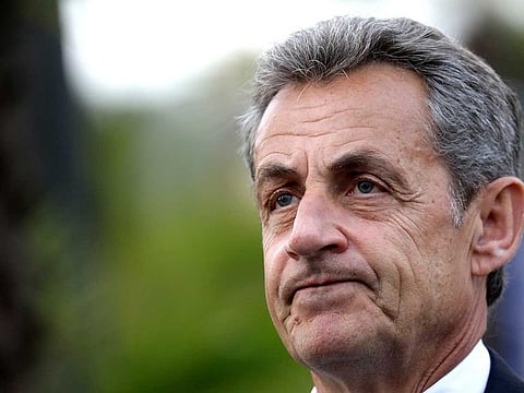 Former French President Nicolas Sarkozy is pictured during a visit in Nice, France, January 13, 2020.