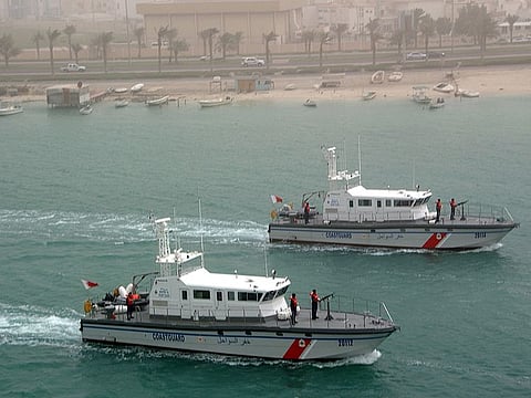 Two Bahraini Coast Guard boats were stopped by three Qatar Coast Guards