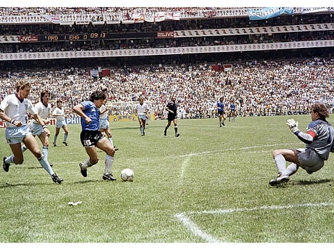 Diego Maradona scored the 'Goal of the Century' against England at Mexico 86.