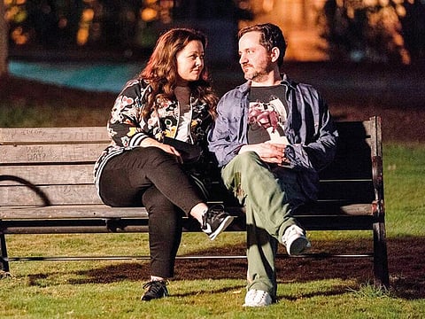 Melissa McCarthy and Ben Falcone in ‘Superintelligence’.
