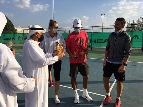 World No. 19 Elena Rybakina visits the Fujairah Tennis and Country Club