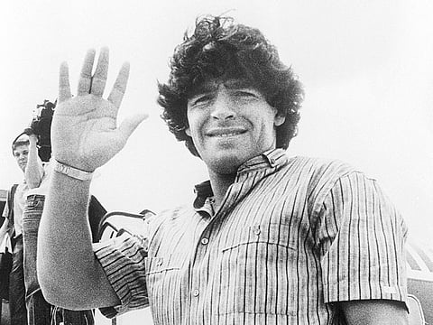 File photo of Argentina football legend Diego Maradona