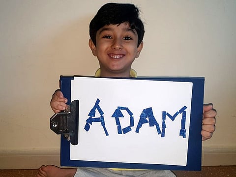Moroccan boy Adam Ahmad, 5, who lives in Sharjah, loves to constantly sing the UAE National Anthem, even when he is sick.