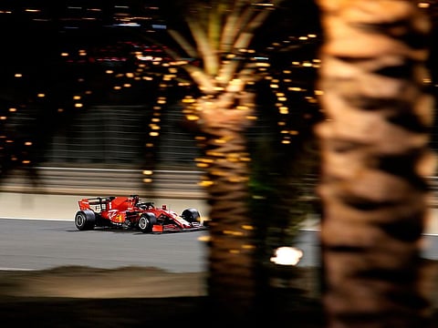 Ferrari's Sebastian Vettel during practice ahead of the Bahrain Grand Prix