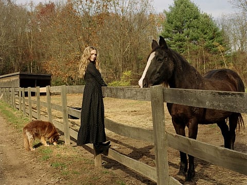 Actress Amanda Seyfried on her Catskills farm in upstate New York, November 7, 2020.