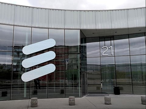 File photo: The Ericsson logo is seen at the Ericsson's headquarters in Stockholm, Sweden.