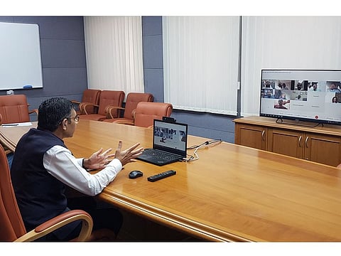 India’s ambassador to Oman, Munu Mahawar interacted online with social workers across Oman and requested them to ensure a smooth coordination on the repatriation process of the Indian nationals under the amnesty scheme launched by the Oman government.