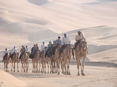 Camel caravan which started from Empty quarter.