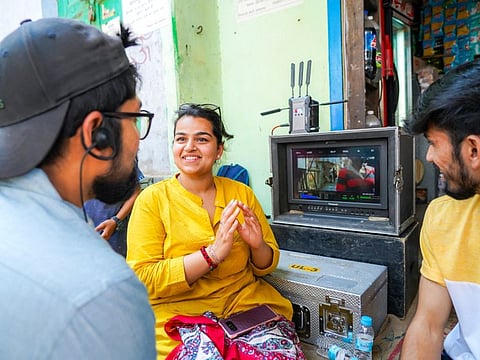 Filmmaker Aastha Verma behind the scenes of 'The Last Rights'.